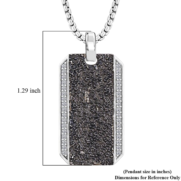 Luxuriant Lab Grown Diamond 0.25 ctw Pendant Necklace 22 Inches in Sterling Silver