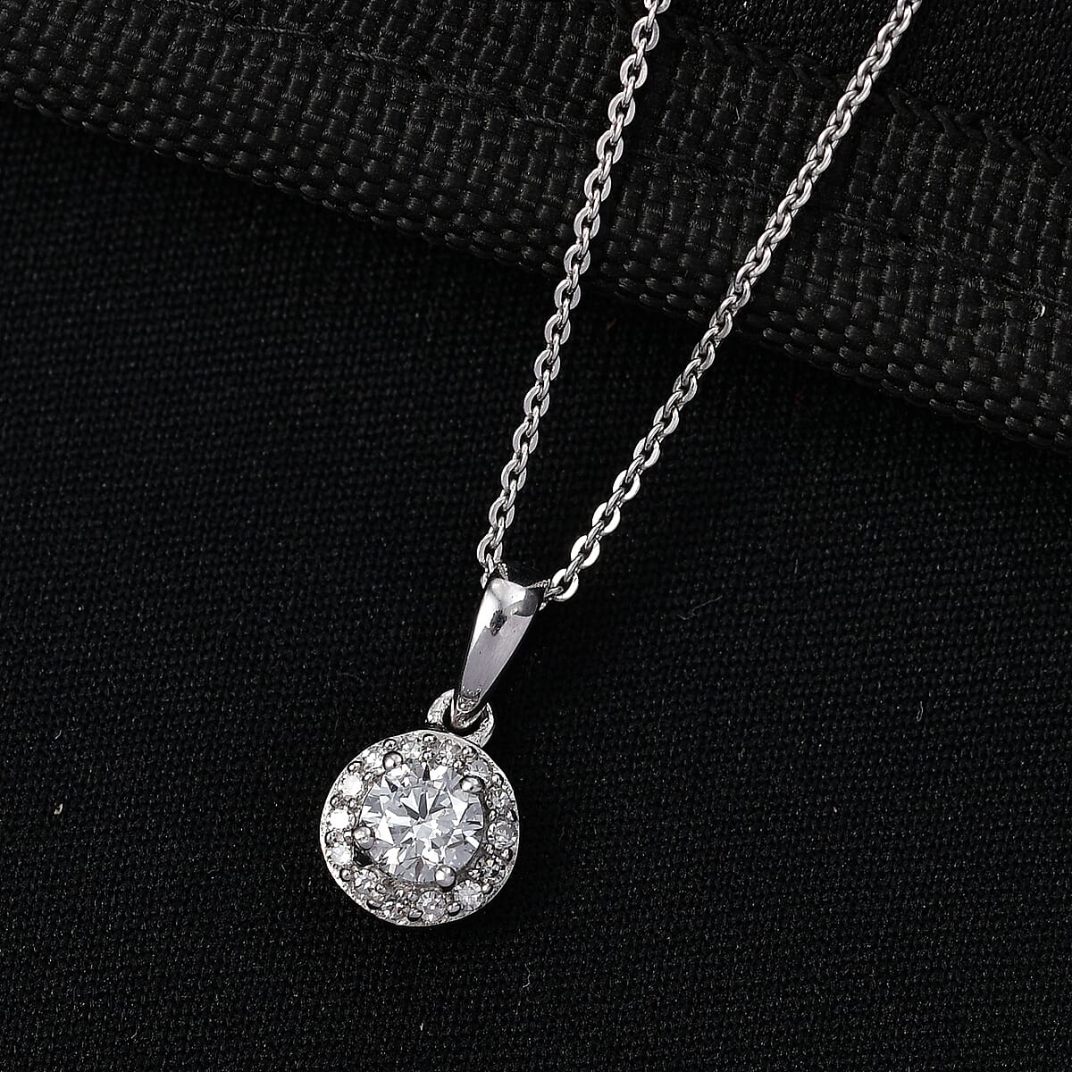 Luxuriant Lab Grown Diamond G-H SI 0.50 ctw Pendant Necklace in Rhodium Over Sterling Silver 20 Inches  image number 1