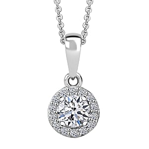 Luxuriant Lab Grown Diamond G-H SI 0.50 ctw Pendant Necklace in 18K Vermeil Yellow Gold Over Sterling Silver 20 Inches 