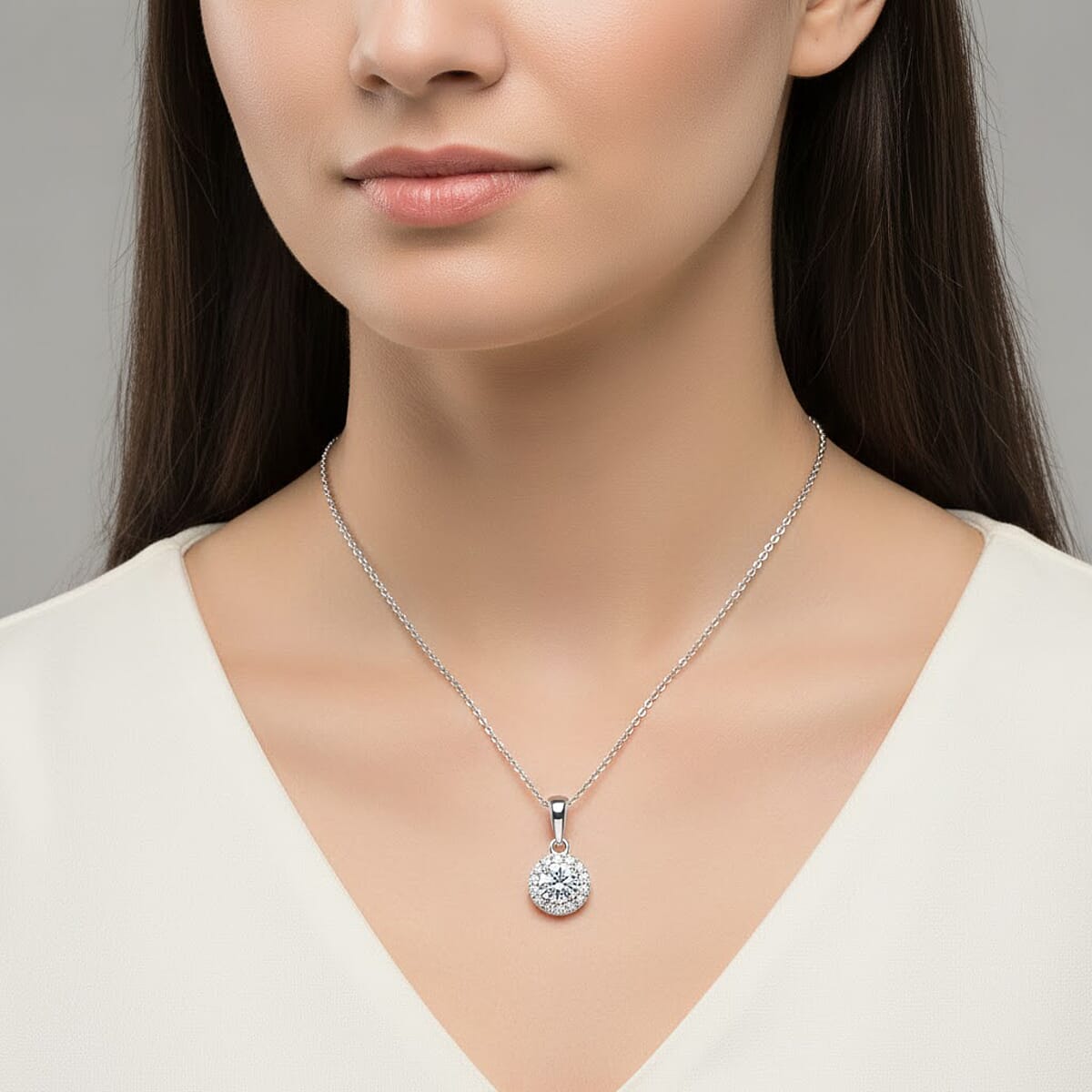 Luxuriant Lab Grown Diamond G-H SI 0.50 ctw Pendant Necklace in 18K Vermeil Yellow Gold Over Sterling Silver 20 Inches  image number 2