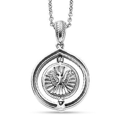 D'Joy Eagle Pendant Necklace in Rhodium Over Sterling Silver 7.50 Grams 20 Inches