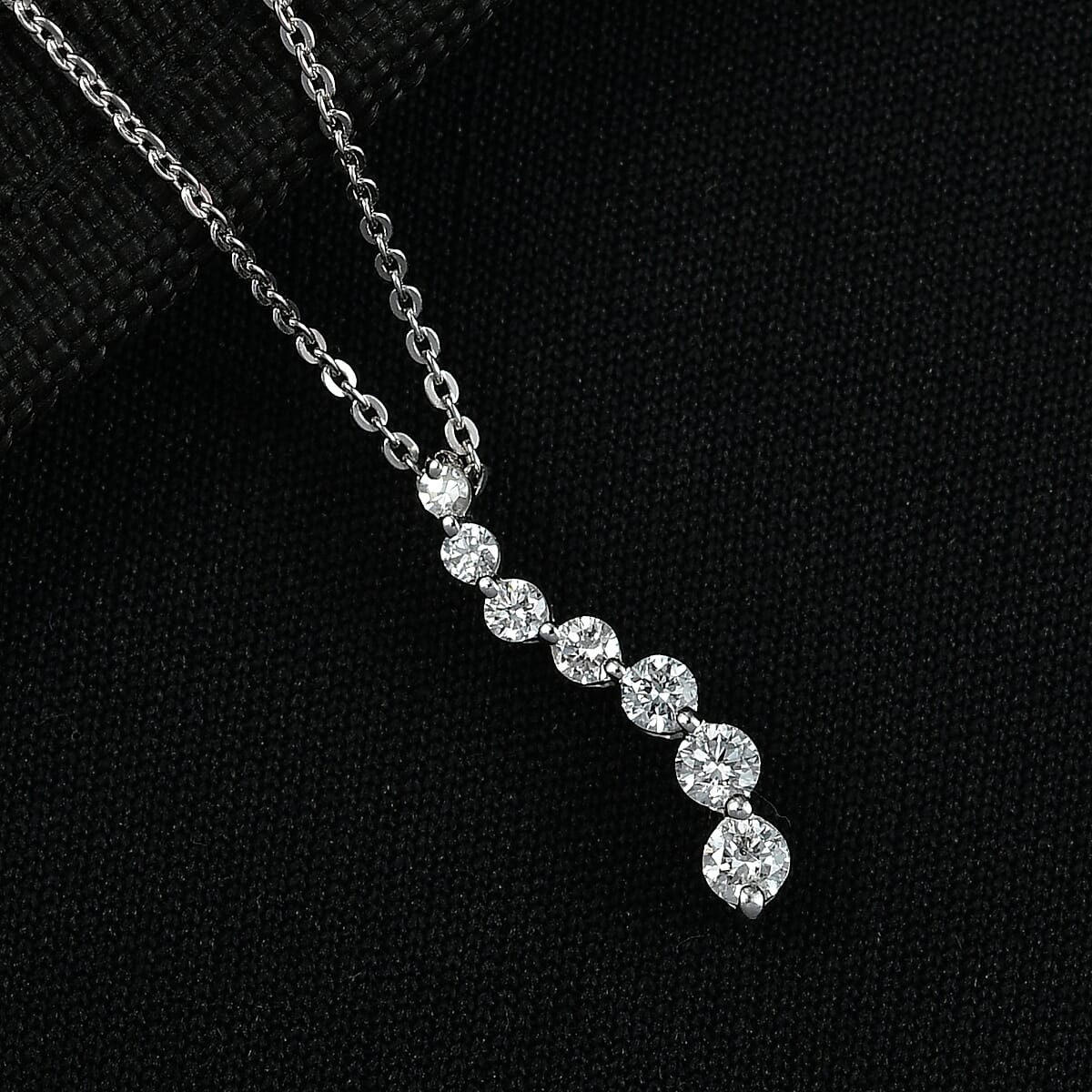 Luxuriant Lab Grown Diamond G-H SI 0.35 ctw Pendant Necklace in Rhodium Over Sterling Silver 20 Inches  image number 1
