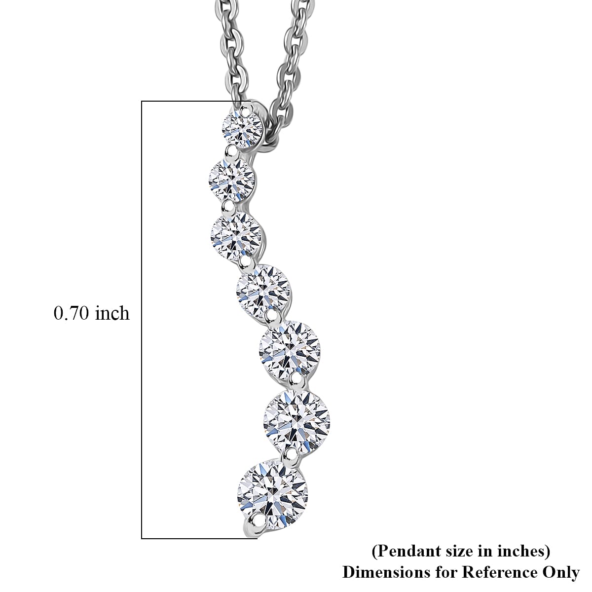 Luxuriant Lab Grown Diamond G-H SI 0.35 ctw Pendant Necklace in Rhodium Over Sterling Silver 20 Inches