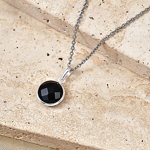 Briolitte Cut Lapis Lazuli 3.60 ctw Pendant in Sterling Silver with Stainless Steel Necklace (18 Inches)