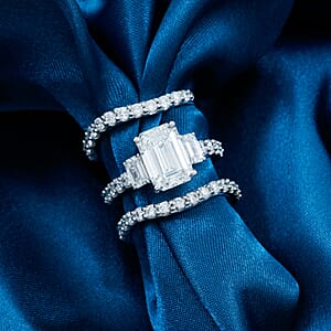  14K White Gold Luxuriant Lab Grown Diamond (VS) Set of 3 Ring (Size 8.0) (9.34 g) 4.88 ctw