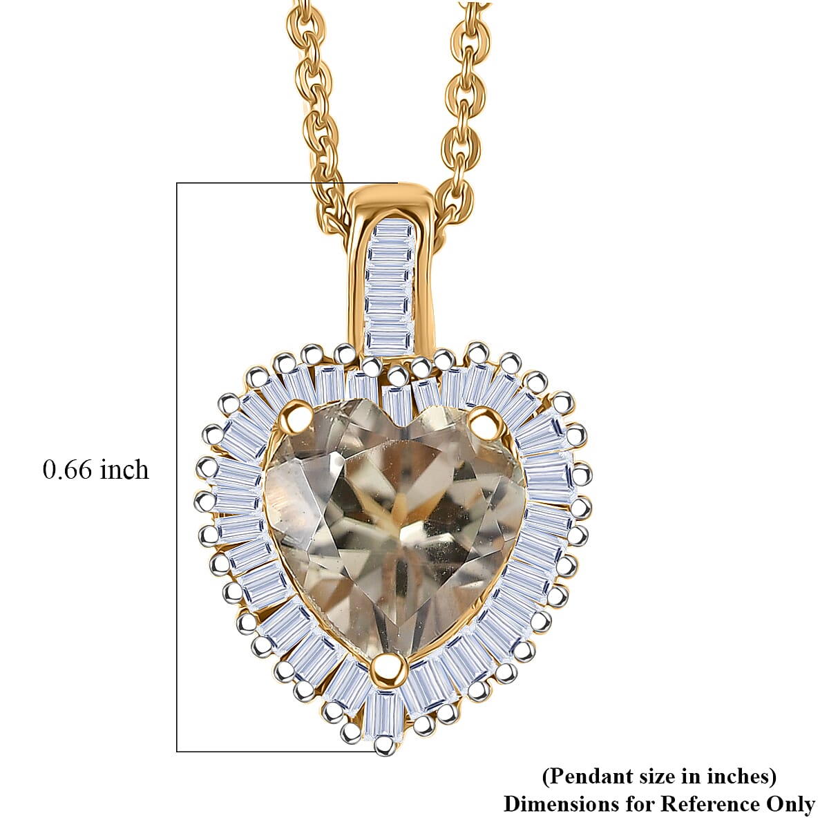 AAA Turkizite and Luxuriant Lab Grown Diamond G-H SI 1.65 ctw Pendant Necklace in 18K Vermeil Yellow Gold Over Sterling Silver 20 Inches  image number 5