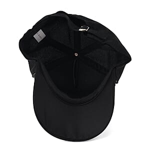 La Marey Gradient Black Gray UV400 Sunglasses and Black Color Resin Crystal Hat