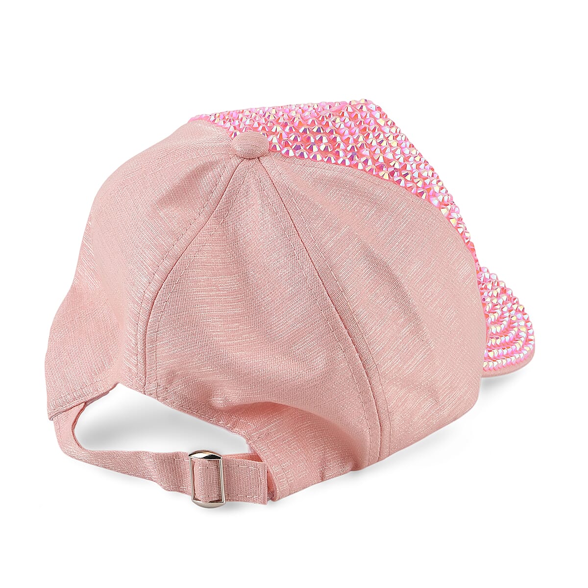 La Marey Gradient Tea Brown UV400 Sunglasses and Pink Color Resin Crystal Hat image number 2