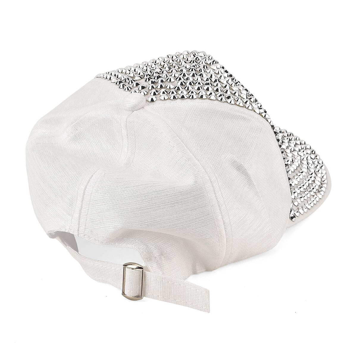 La Marey Zebra Print UV400 Sunglasses and Silver Color Resin Crystal Hat image number 2