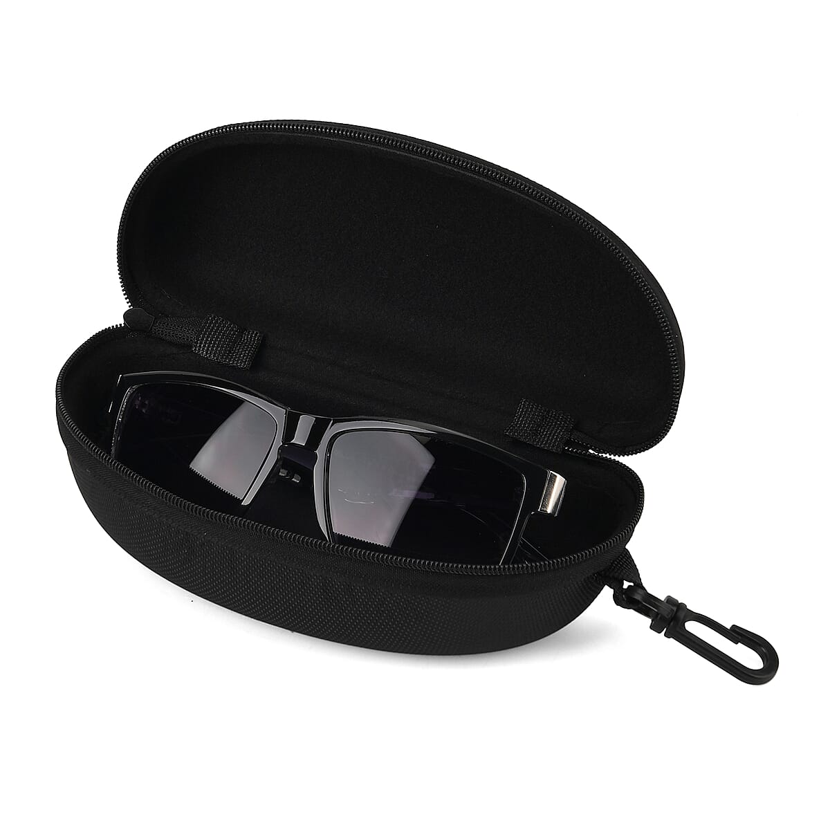 La Marey Zebra Print UV400 Sunglasses and Silver Color Resin Crystal Hat image number 6