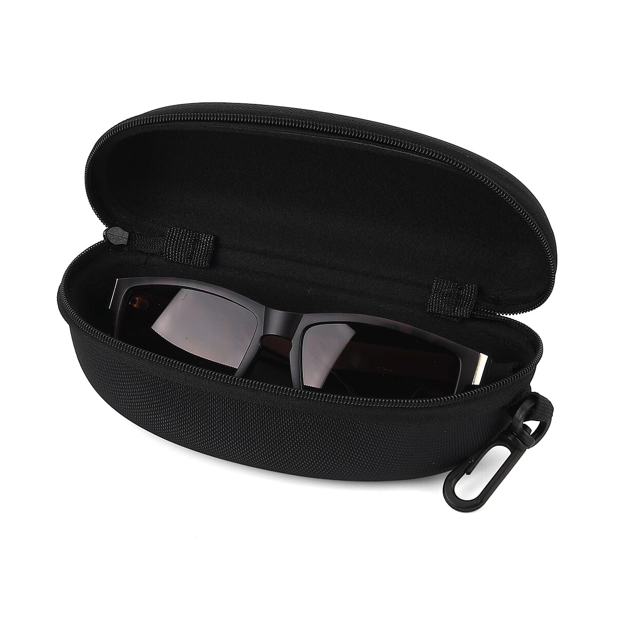 La Marey Gradient Tea Brown UV400 Sunglasses and Snowflake Design Resin Crystal Hat image number 6