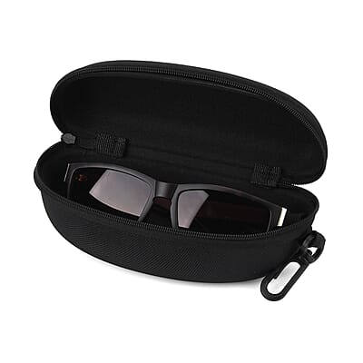 La Marey Gradient Tea Brown UV400 Sunglasses and Snowflake Design Resin Crystal Hat