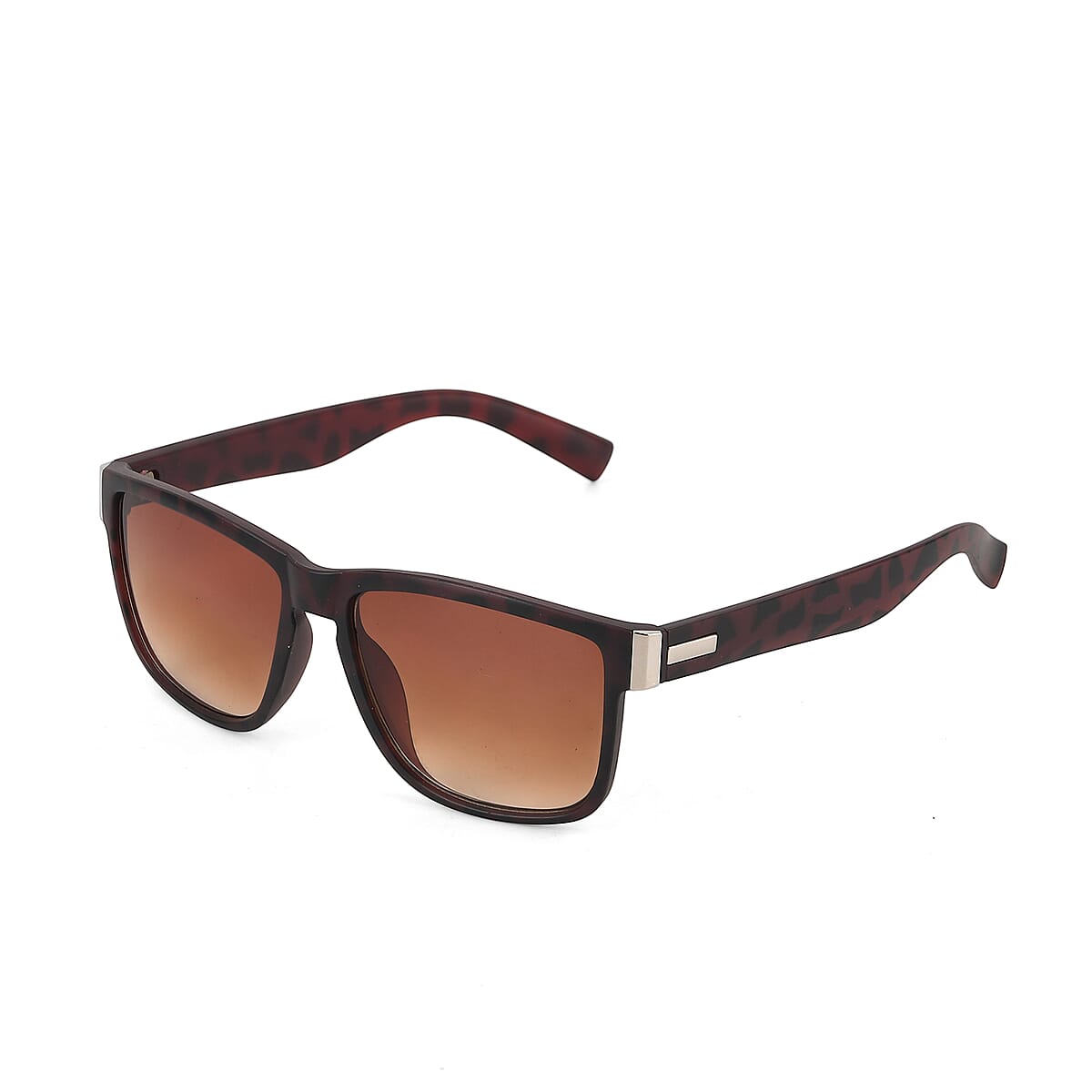 La Marey Leopard Orint UV400 Sunglasses and Star Design Resin Crystal Hat image number 4