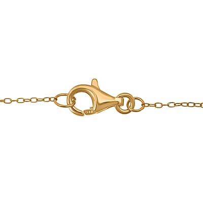 D'Joy Premium Niassa Ruby (FF), Champagne Zircon and White Zircon 15.15 ctw Regal Bloom Pendant Necklace in 18K Vermeil Yellow Gold Over Sterling Silver 20 Inches