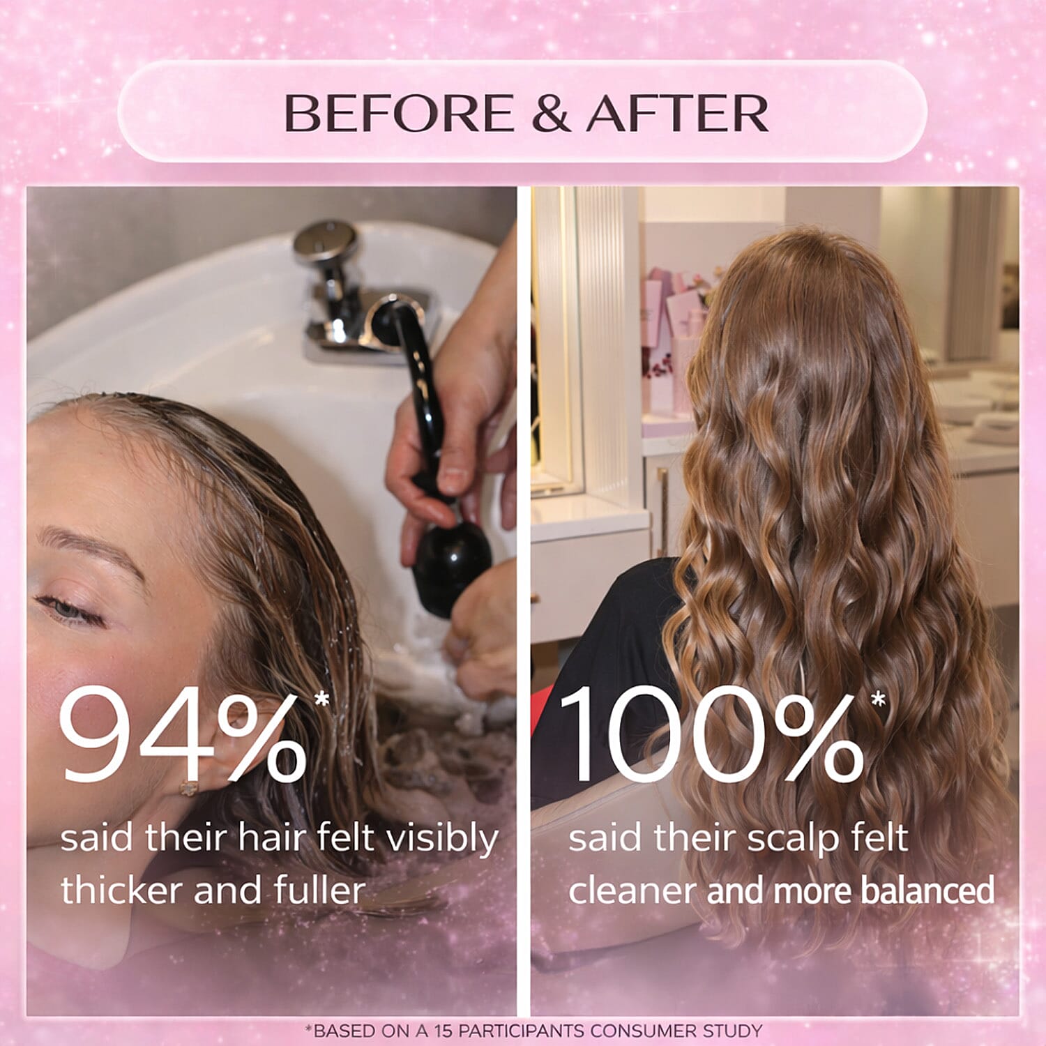 VIKE Thicken & Lengthen Shampoo & Conditioner Bundle with VoluGRO + Keratin (10oz Each)