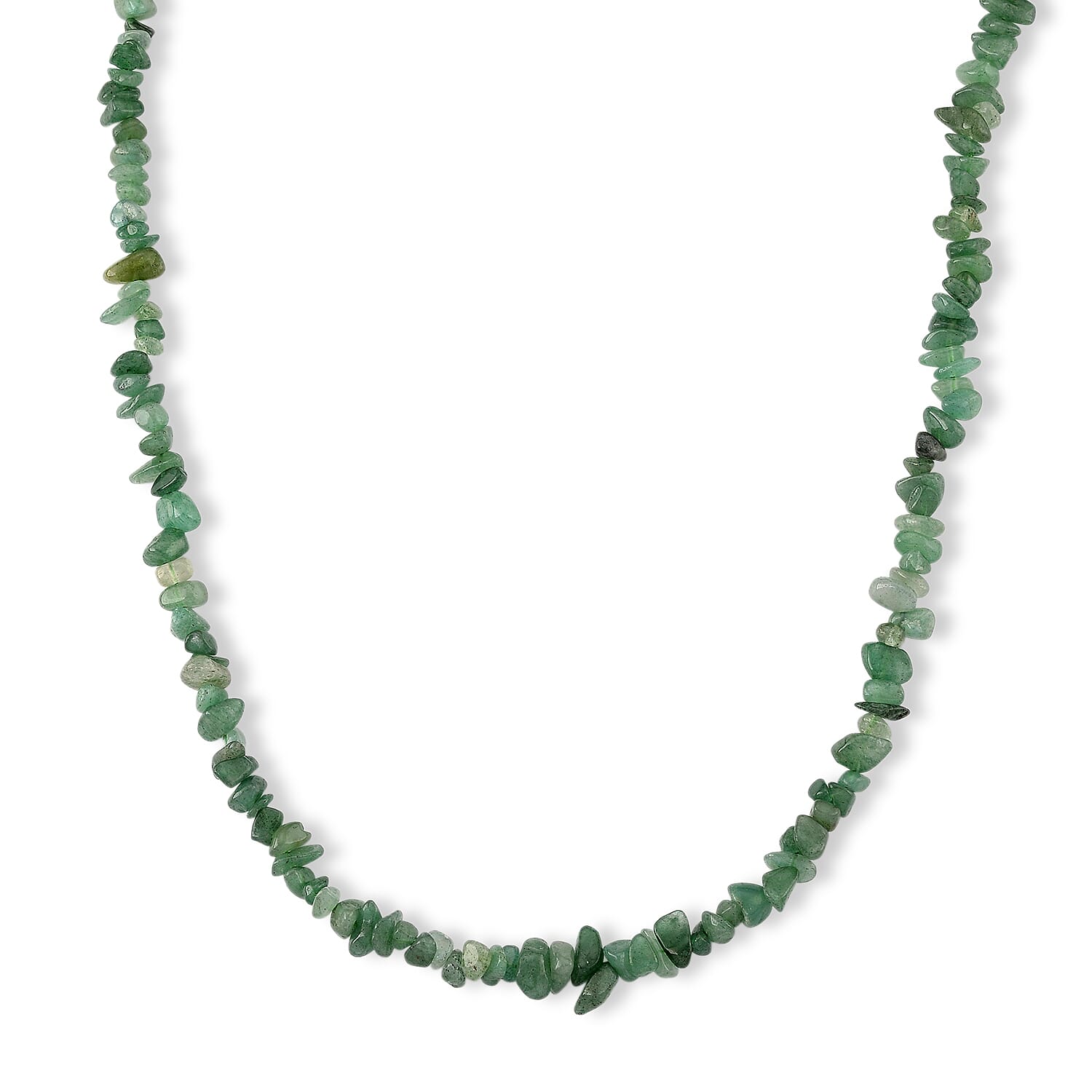 Green Aventurine, Rose Quartz and Amethyst Stretch Bracelet and Chips Necklace 32 Inches