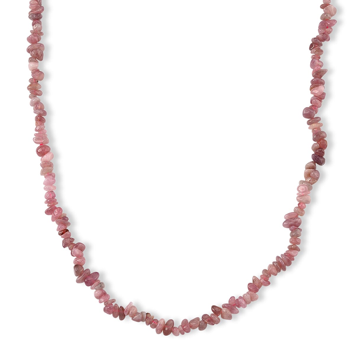 Multi Gemstone 1350.00 ctw Stretch Bracelet and Chips Necklace 32 Inches in Stainless Steel image number 4