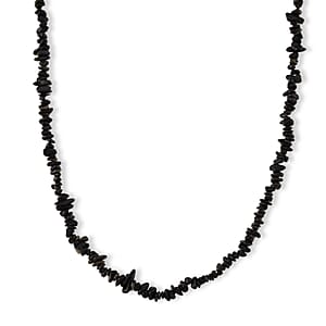 Multi Gemstone 1350.00 ctw Stretch Bracelet and Chips Necklace 32 Inches in Stainless Steel