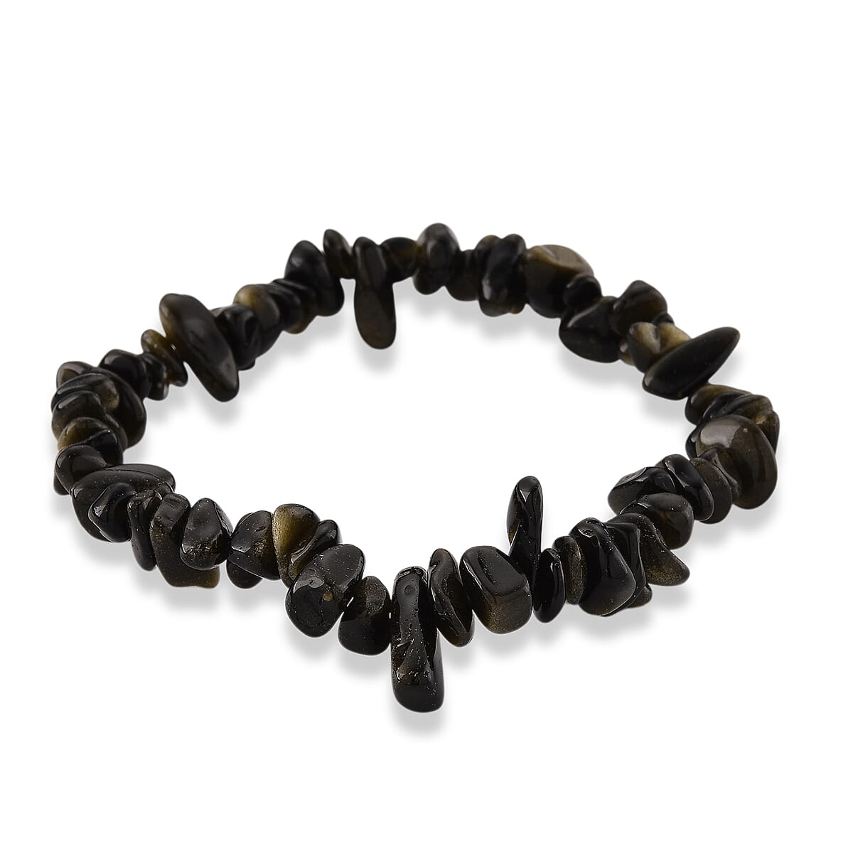 Multi Gemstone Stretch Bracelet and Necklace in Stainless Steel image number 3