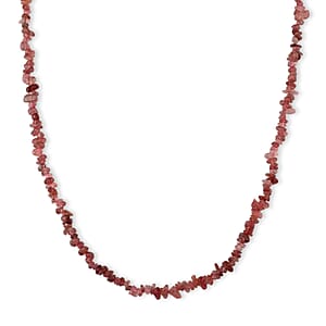 Multi Gemstone 1350.00 ctw Stretch Bracelet and Chips Necklace 32 Inches in Stainless Steel