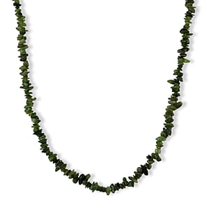 Multi Gemstone 1350.00 ctw Stretch Bracelet and Chips Necklace 32 Inches in Stainless Steel