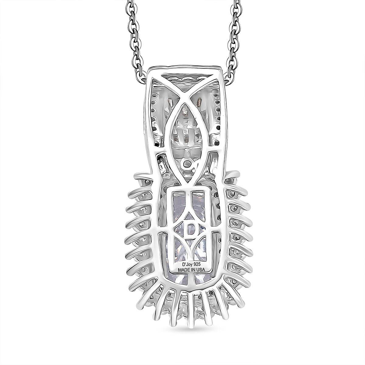 D'Joy Moissanite 3.60 ctw Pendant Necklace in Rhodium Over Sterling Silver 18 Inches  image number 4