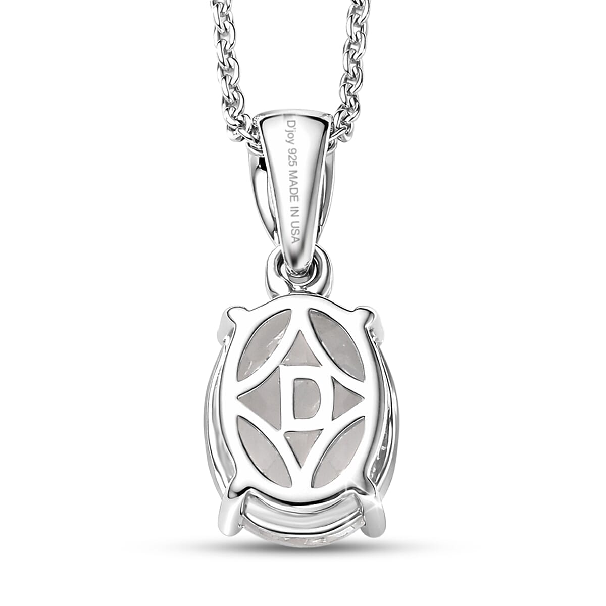 D'Joy White Topaz Pendant Necklace (20 Inches) in Rhodium Over Sterling Silver 3.50 ctw image number 4