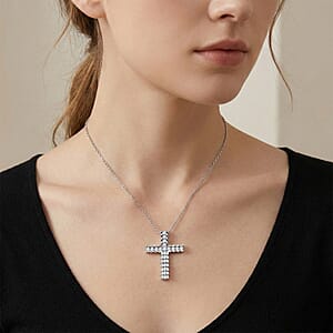 EverTrue Moissanite 0.80 ctw Pendant in Platinum Bond with Stainless Steel Necklace 20 Inches