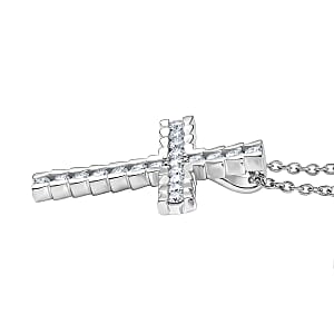 EverTrue Moissanite 0.80 ctw Pendant in Platinum Bond with Stainless Steel Necklace 20 Inches