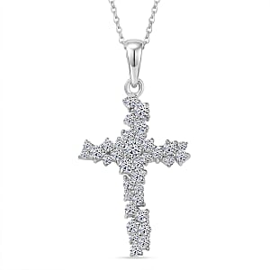 Luxuriant Lab Grown Diamond (G-H, SI) Pendant Necklace (20 Inches) in Rhodium Over Sterling Silver 1.00 ctw