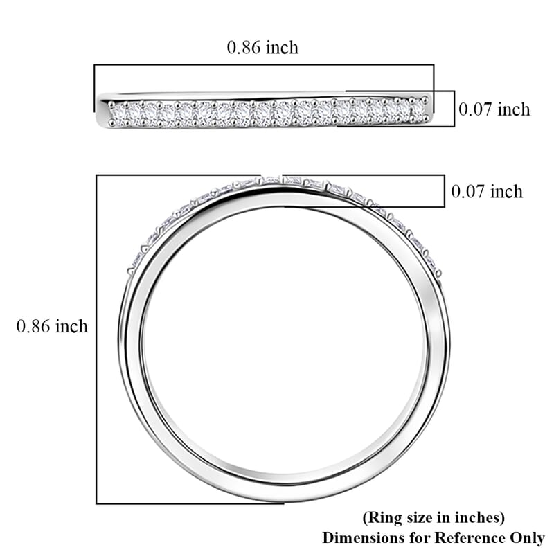 Doorbuster D'Joy Mangoro Santo Aquamarine, Moissanite Set of 2 Ring in Rhodium Over Sterling Silver 2.60 ctw (Size 6.0)