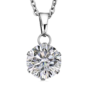 2 Piece Set - Austrian Crystal Solitaire Earrings and Pendant Necklace 18 Inches in Stainless Steel