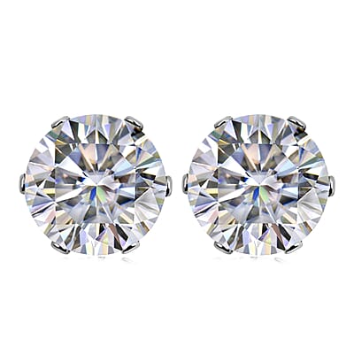 2 Piece Set - Austrian Crystal Solitaire Earrings and Pendant Necklace 18 Inches in Stainless Steel