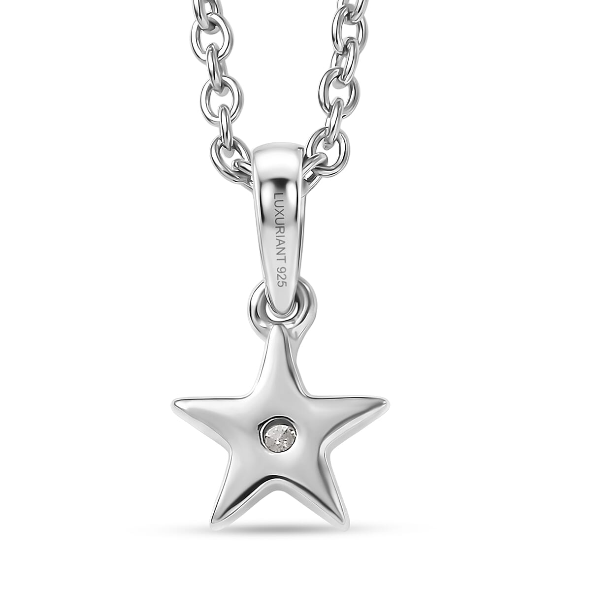 Luxuriant Lab Grown Diamond (G-H, SI) Earrings and Pendant Necklace (20 Inches) in 18K Vermeil YG Over Sterling Silver 0.20 ctw image number 4