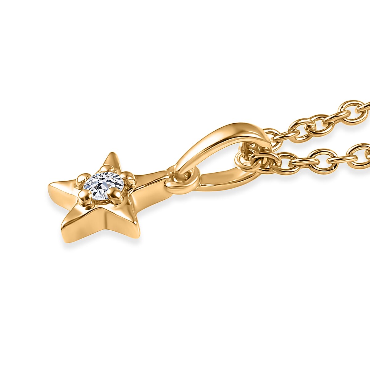 Luxuriant Lab Grown Diamond G-H SI 0.20 ctw Earrings and Pendant Necklace (20 Inches) in 18K Vermeil Yellow Gold Over Sterling Silver (Del. In 10-12 Days) image number 3