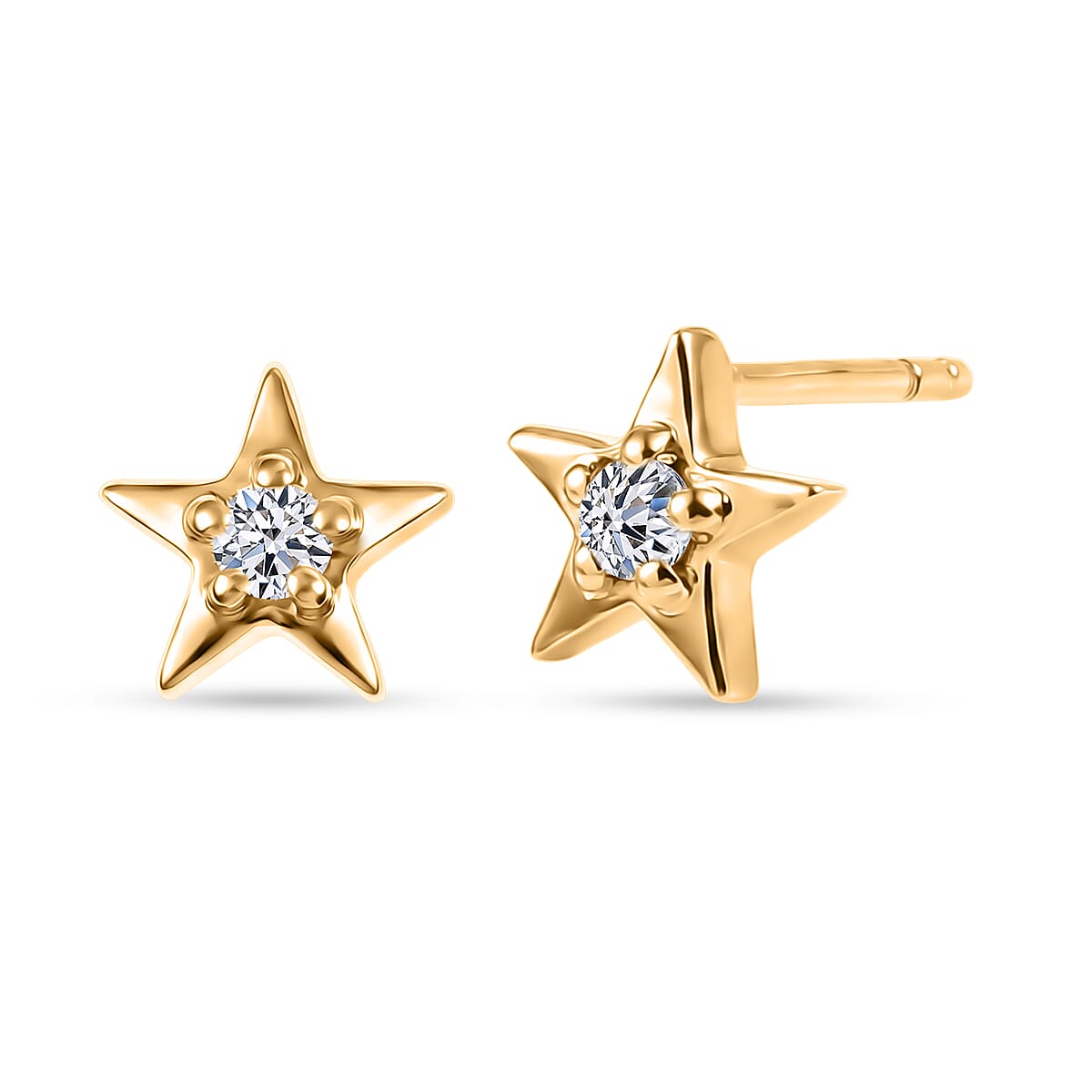 Luxuriant Lab Grown Diamond G-H SI 0.20 ctw Earrings and Pendant Necklace (20 Inches) in 18K Vermeil Yellow Gold Over Sterling Silver (Del. In 10-12 Days) image number 5