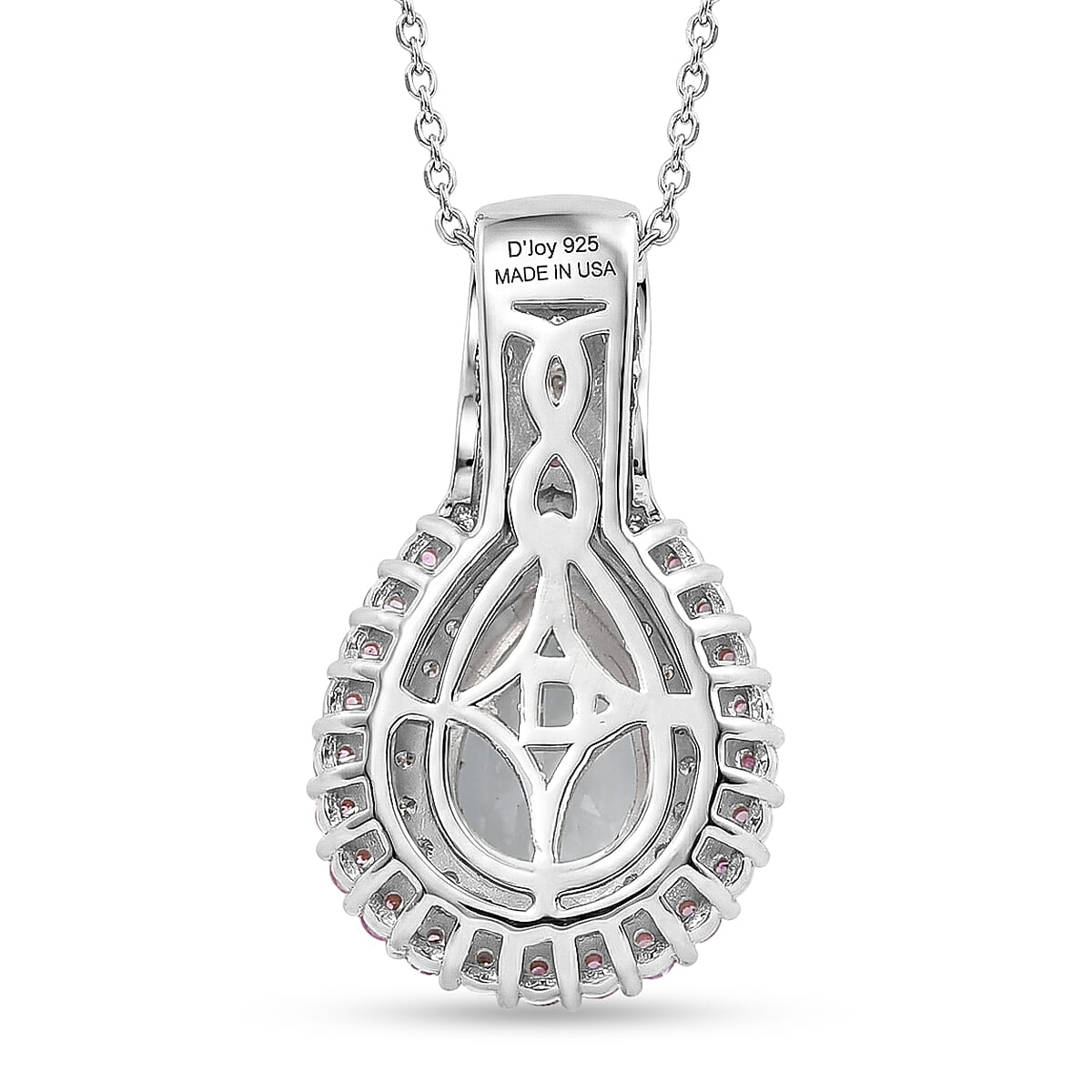 D'Joy Premium Mangoro Santo Aquamarine and Multi Gemstone 2.35 ctw Pendant Necklace in Rhodium Over Sterling Silver 20 Inches  image number 4