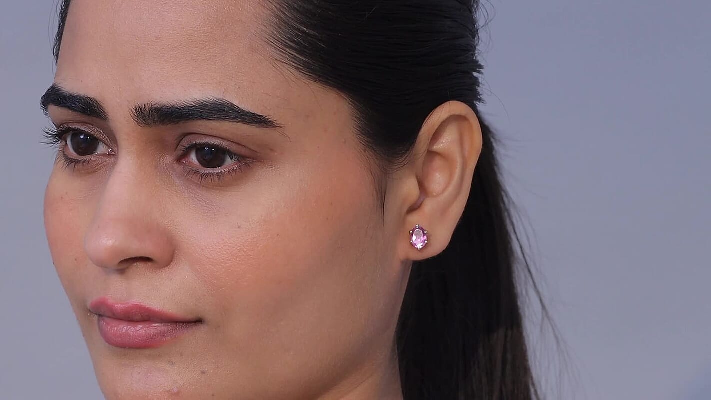 Evertrue African Lilac Quartz Earrings, Ring (Size 5.0) and Pendant in 18K YG Plated and Platinum Bond with Stainless Steel Necklace (20 Inches) 11.10 ctw