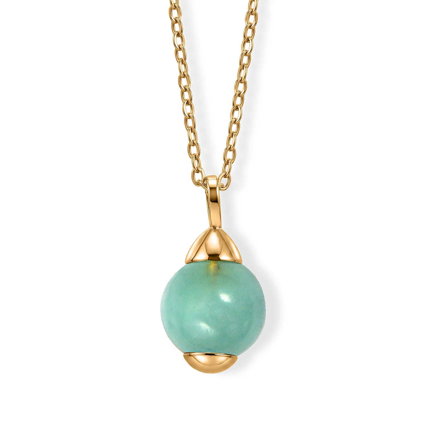 2 Piece Set - Mangoro Aquamarine 16.10 ctw Necklace 18-20 Inches and Earrings in ION Plated YG Stainless Steel