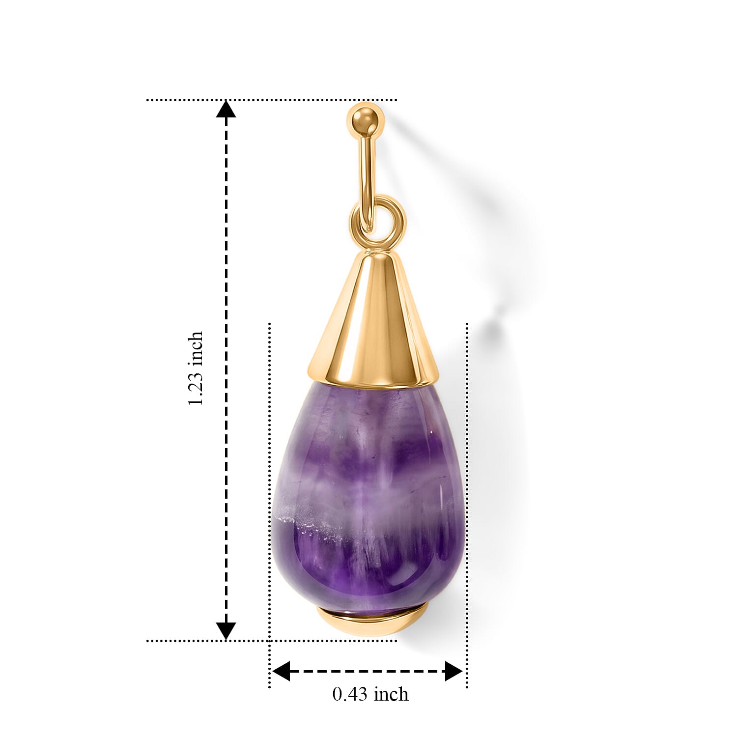 2 Piece Set - African Amethyst 21.40 ctw Necklace 18-20 Inches and Earrings in ION Plated YG Stainless Steel
