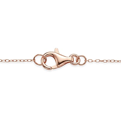 D'Joy AAAA Patroke Kunzite and Moissanite 5.25 ctw Blush of Love Pendant Necklace in 18K Vermeil Rose Gold Over Sterling Silver 20 Inches