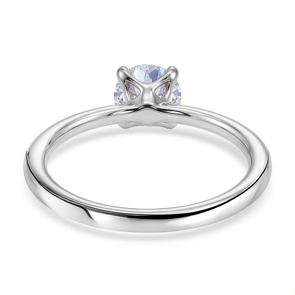 EverTrue Moissanite 2.40 ctw Earrings, Ring (Size 6.00) and Pendant in Platinum Bond with Stainless Steel Necklace 20 Inches image number 5