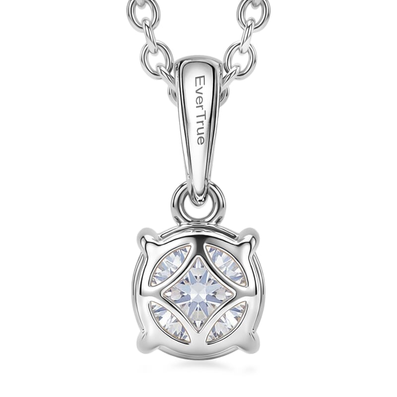 EverTrue Moissanite 2.40 ctw Classic Solitaire Earrings, Ring (Size 10.00) and Pendant in Platinum Bond with Stainless Steel Necklace 20 Inches