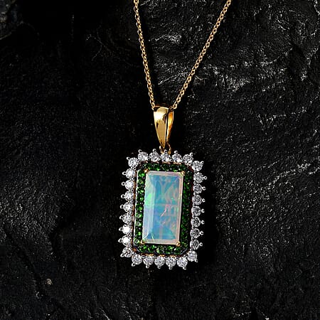 Ethiopian Welo Opal & Chrome Diopside - Product card gallery slide 2 (10176736264505)
