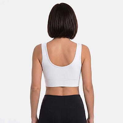 Comfortisse Set of 3 Cross Strap Bra in Black, Beige and White 2XL