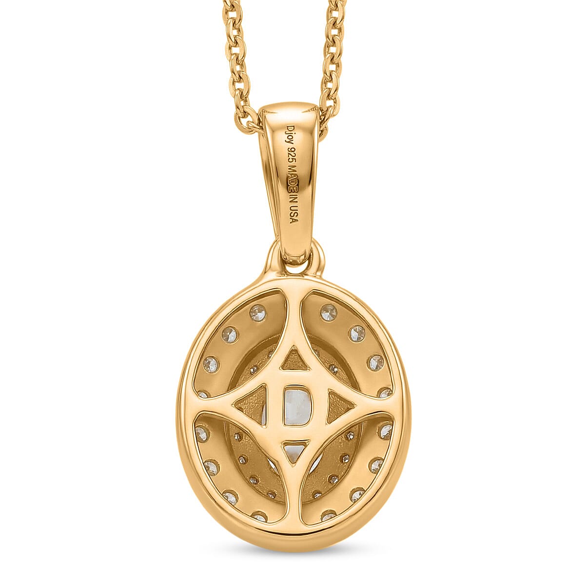 D'Joy AAA Turkizite and Multi Gemstone 1.25 ctw Pendant Necklace in 18K Vermeil Yellow Gold Over Sterling Silver 20 Inches image number 4