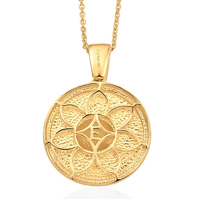 EverTrue Bronzella Collection Pendant in 18K YG Plated Bronze with ION Plated YG Stainless Steel Necklace (20 Inches)