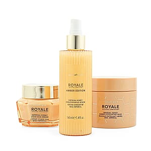 Royale Imperial Honey Concentrated Serum Amber Edition, 24HR Face Cream and Exfoliating Mask (Shipping in 3-5 Days)