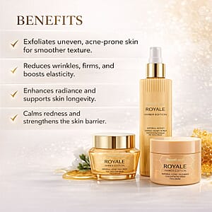Royale Imperial Honey Concentrated Serum Amber Edition, 24HR Face Cream and Exfoliating Mask (Shipping in 3-5 Days)