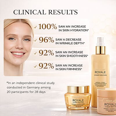 Royale Imperial Honey Concentrated Serum Amber Edition, 24HR Face Cream and Exfoliating Mask (Shipping in 3-5 Days)